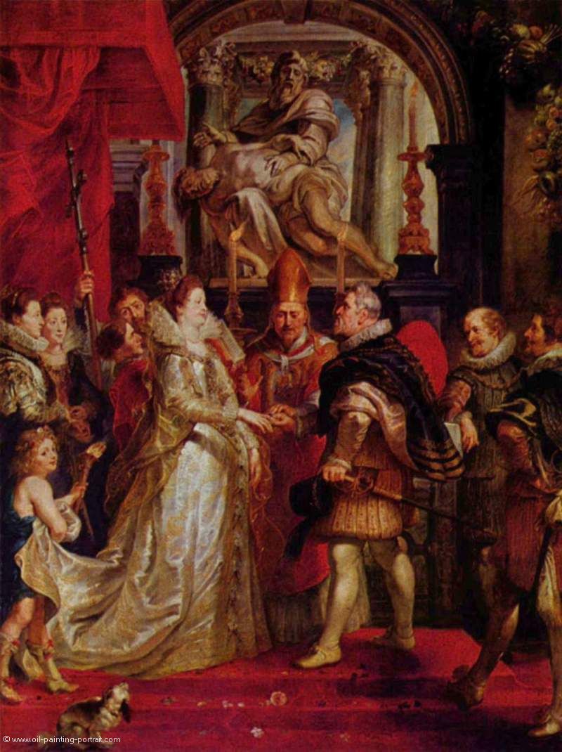 Vermaehlung Heinrich IV. und der Maria de Medici in Florenz