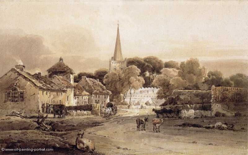 Village Street and Church Spire