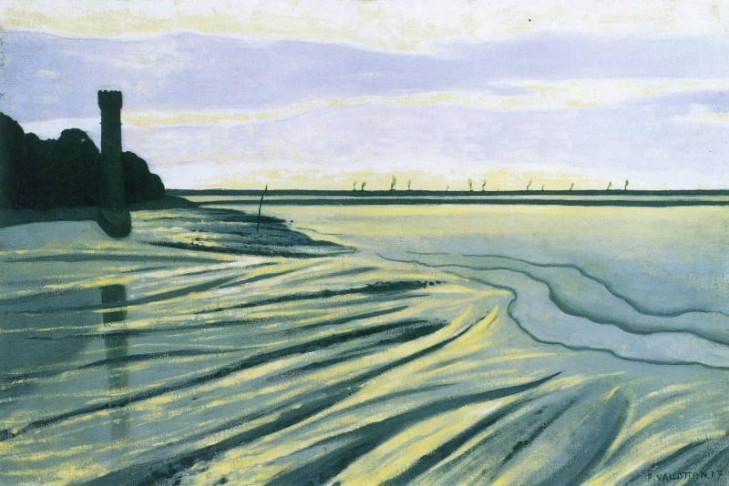 Wattenmeer bei Honfleur im Abendlicht