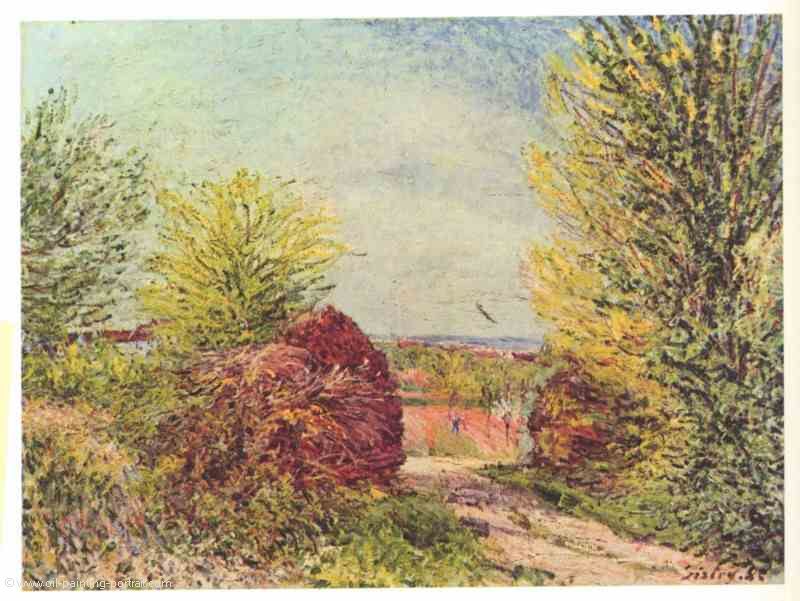 Weg in Veneux Nadon im Fruehling