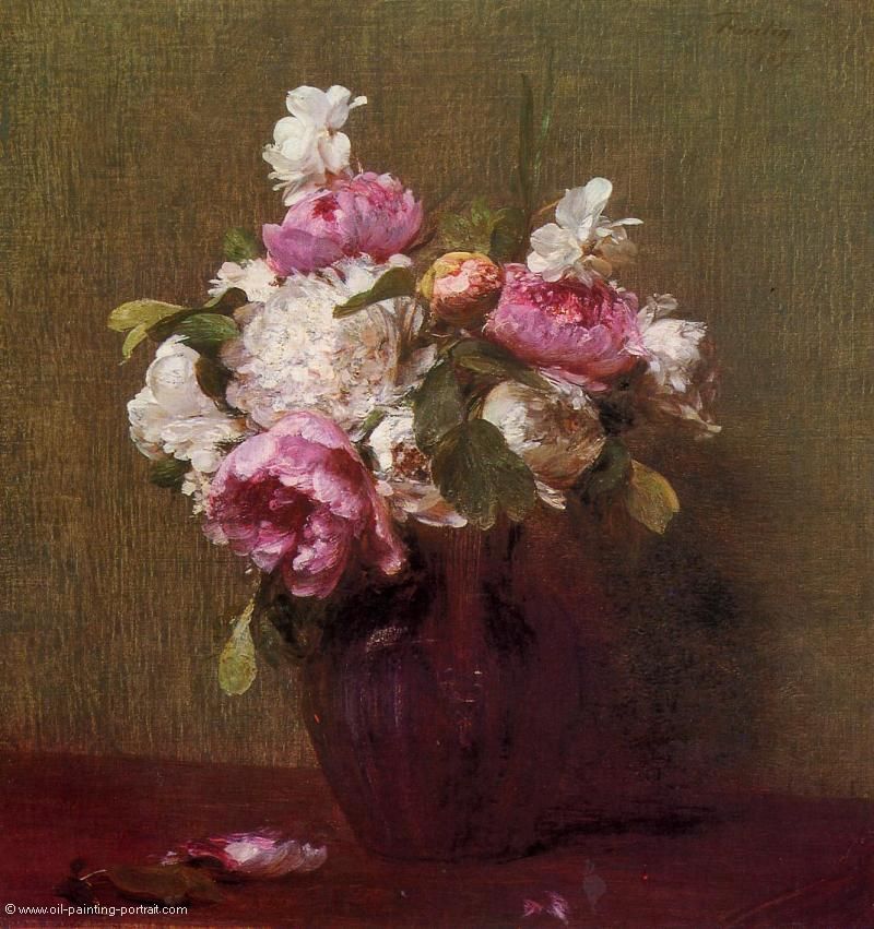 White Peonies and Roses Narcissus