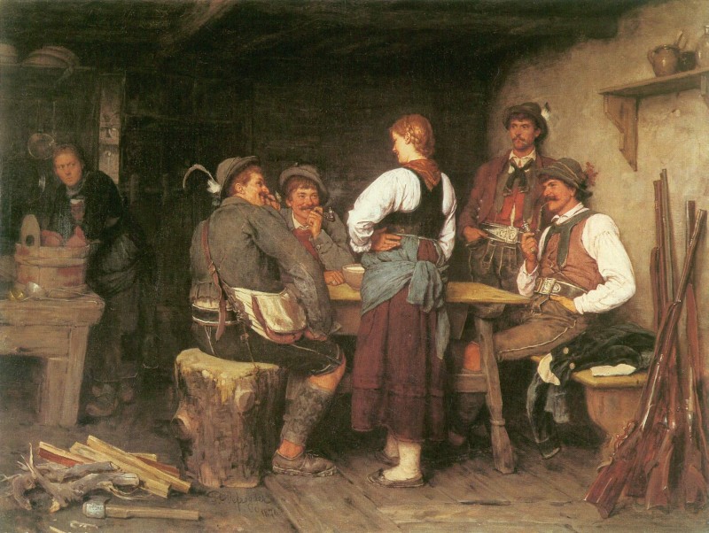 Wilderer in der Sennhuette