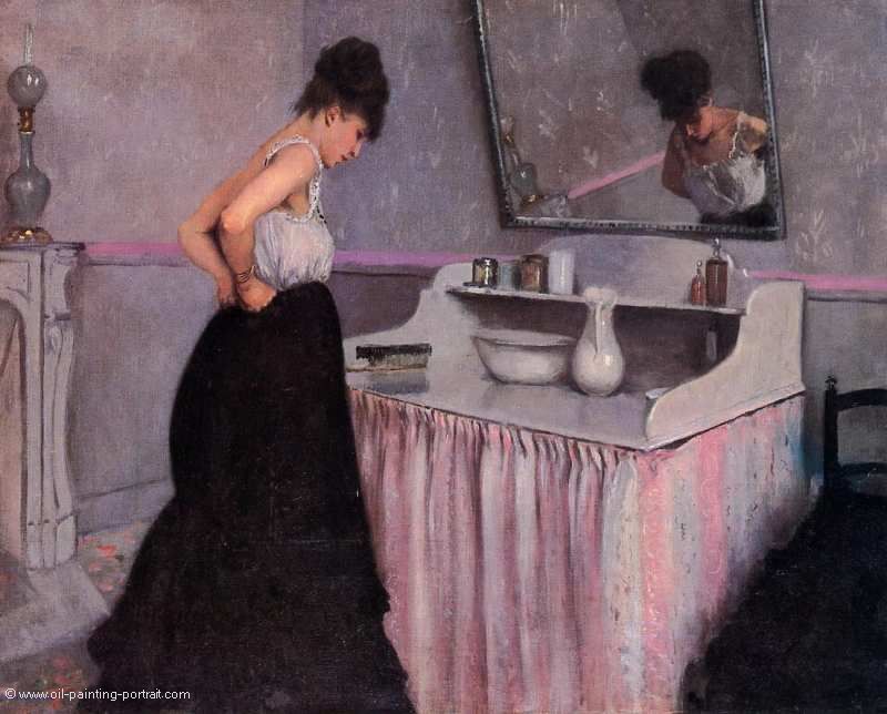 Woman at a Dressing Table
