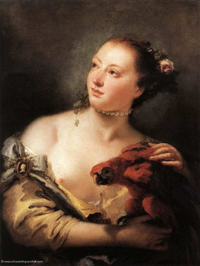 Women with a Parrot