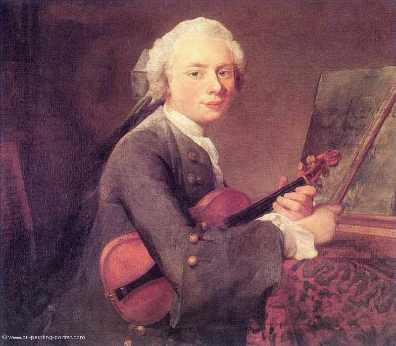 Young Man with a Violin (Charles Godefroy)