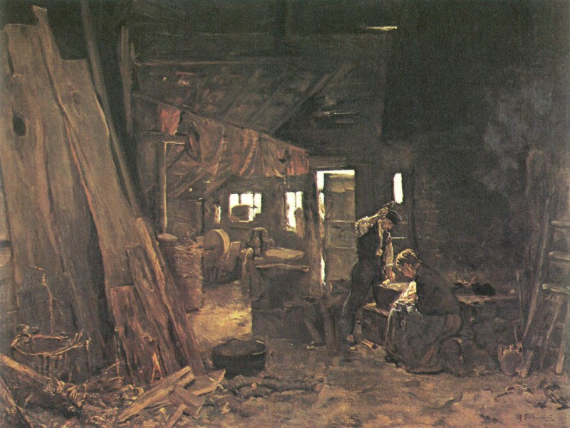 Zimmermannswerkstatt (Die Familie des Holzhackers)