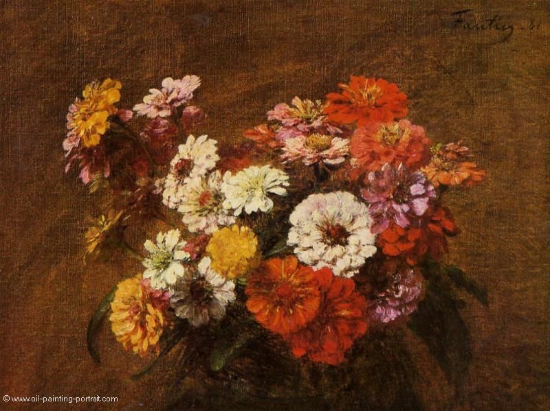 Zinias in a Vase