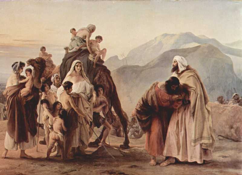 Zusamentrefen von Jakob und Esau
