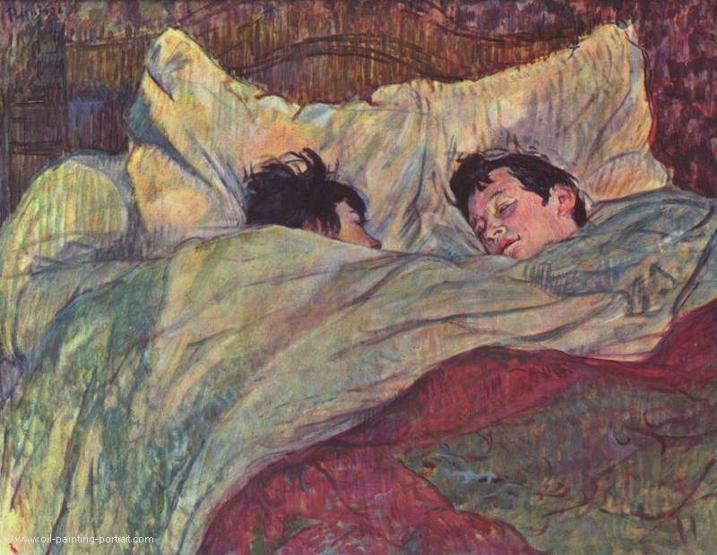 Zwei Maedchen im Bett