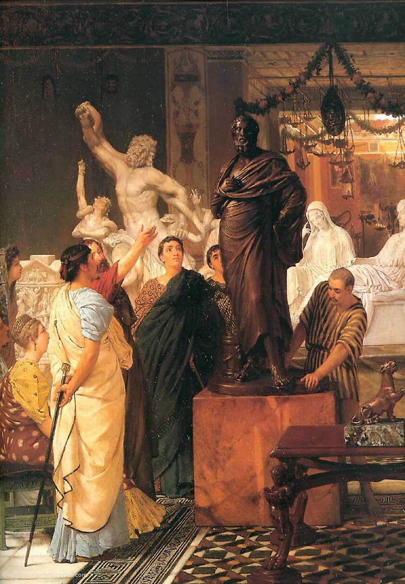 a sculpture gallery