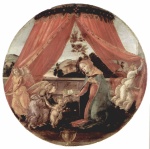Bild:The Virgin and Child with Three Angels (Madonna del Padiglione)