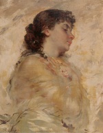 Bild:Portrait of a Young Woman in Profile