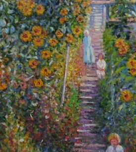 Claude Monet - Garden at Vetheuil Detail