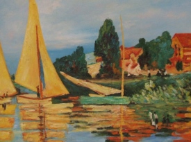 Claude Monet Regatta bei Argenteuil Detail