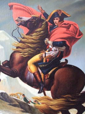 Jacque Louis David  Napoleon überquert die Alpen Detail