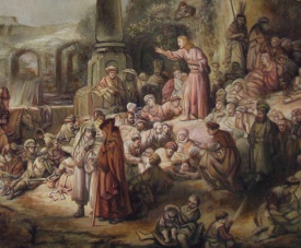 Rembrandt Predigt Johannes des Täufers Detail