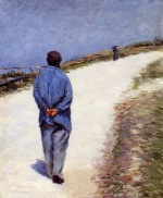 Bild:Homme en blouse (Père Magloire sur la route entre Saint Claire et Etretat)