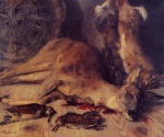 Bild:Nature morte avec chevreuil, lièvres et bécassines