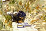Bild:Woman Reading in the Reads, Saint Jacut