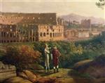 Bild:Johann Wolfgang von Goethe (1749 1832) visiting the Colosseum in Rome
