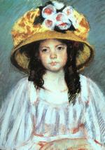 Bild:Jeune fille avec un grand chapeau