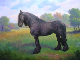 Tiergem&auml;lde Pferd Friese