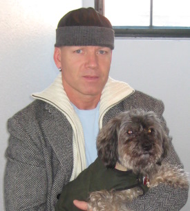 Tiergem&auml;lde Mann und Hund Foto