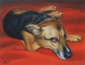 Tiergem&auml;lde "Hund"