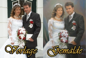 Hochzeitsgeschenk - Gem&auml;lde nach Vorlage