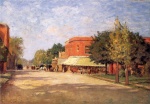 Theodore Clement Steele  - Bilder Gemälde - Street Scene