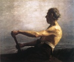 Theodore Clement Steele  - Bilder Gemälde - The Boatman