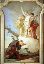 Giovanni Battista Tiepolo - Bilder Gemälde - The Three Angels Appearing to Abraham