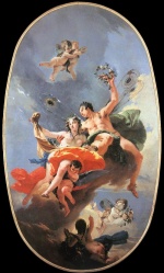 Giovanni Battista Tiepolo - Bilder Gemälde - The Triumph of Zephyr and Flora