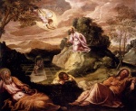 Jacopo Robusti Tintoretto - Bilder Gemälde - Agony in the Garden