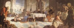 Jacopo Robusti Tintoretto - Bilder Gemälde - Christ Washing the Feet of his Disciples