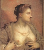 Jacopo Robusti Tintoretto - paintings - Portrait of a Women Revealing her Breasts