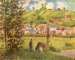 Camille Pissarro - paintings - Landscape at Chaponval