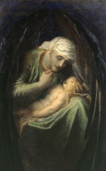 George Frederic Watts  - paintings - Death Crowning Innocence