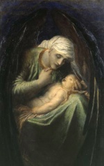 George Frederic Watts - Peintures - La mort couronnant l´innocence