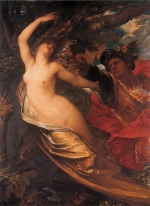 George Frederic Watts - Bilder Gemälde - Orlando Pursuing the Fata Morgana