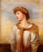 George Frederic Watts - Bilder Gemälde - Portrait of Miss Lilian Macintosh