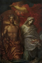 George Frederic Watts  - Bilder Gemälde - Time Death and Judgement