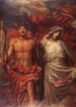 George Frederic Watts  - Bilder Gemälde - Time Death and Judgement