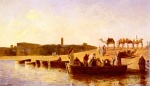 Edwin Lord Weeks - Bilder Gemälde - At the River Crossing