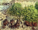 Camille  Pissarro - Peintures - Place du Théâtre Français à Paris