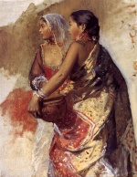 Edwin Lord Weeks - Peintures - Deux filles Nautch