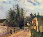 Camille Pissarro - paintings - Postkutsche nach Ennery