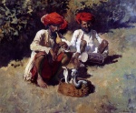 Edwin Lord Weeks  - Bilder Gemälde - The Snake Charmers Bombay