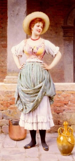 Eugene de Blaas  - paintings - An Affectionate Glance