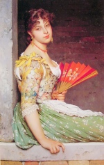 Eugene de Blaas  - paintings - Daydreaming